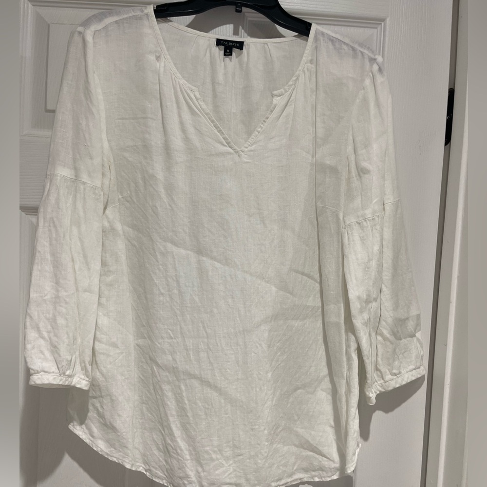 Talbots Linen Top Size Medium - image 1